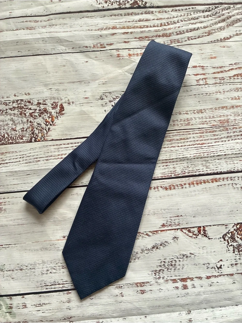 Kenneth Cole Classic Men's Navy Textured Tie